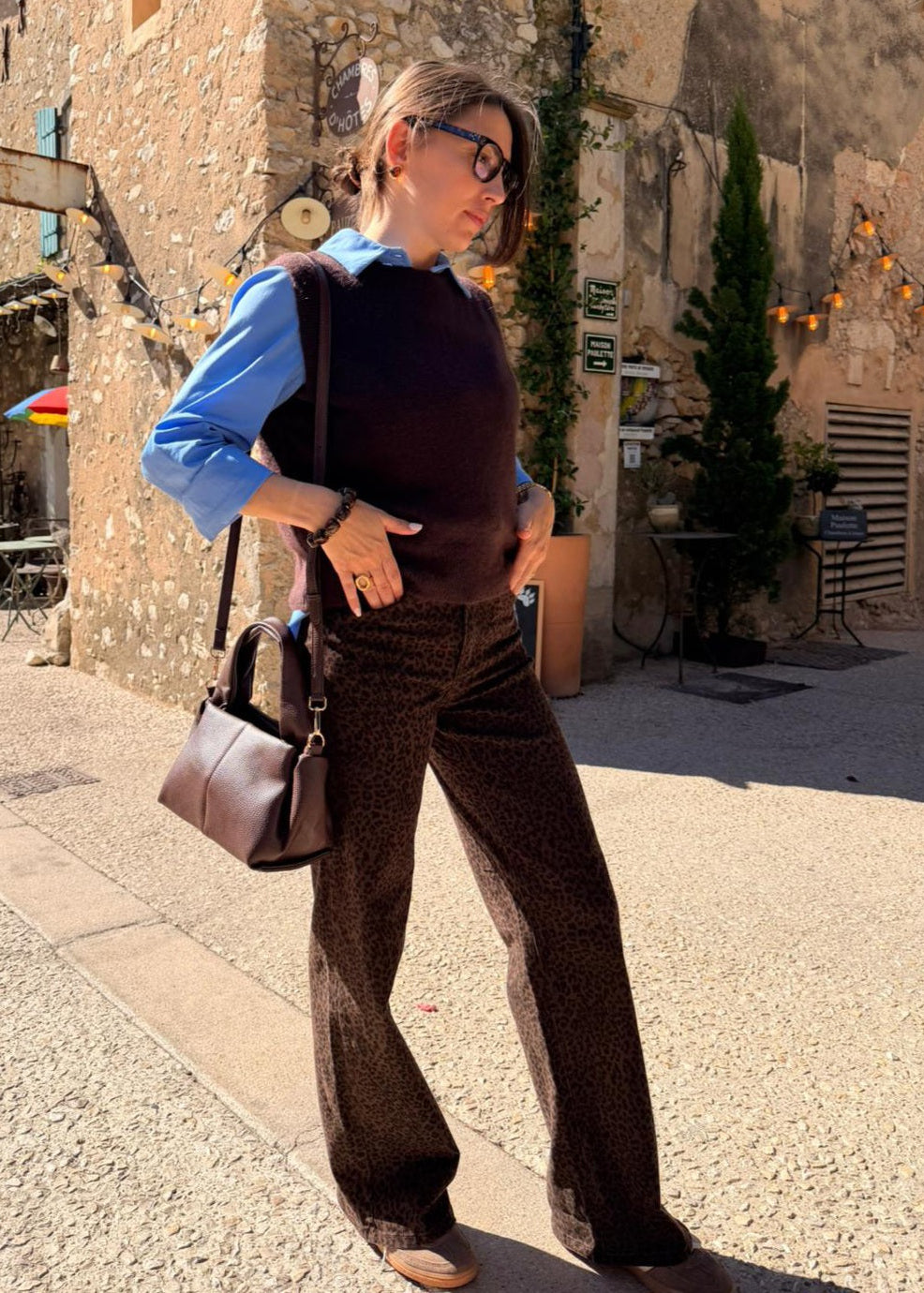JEANS MAË – LÉOPARD CHOCOLAT