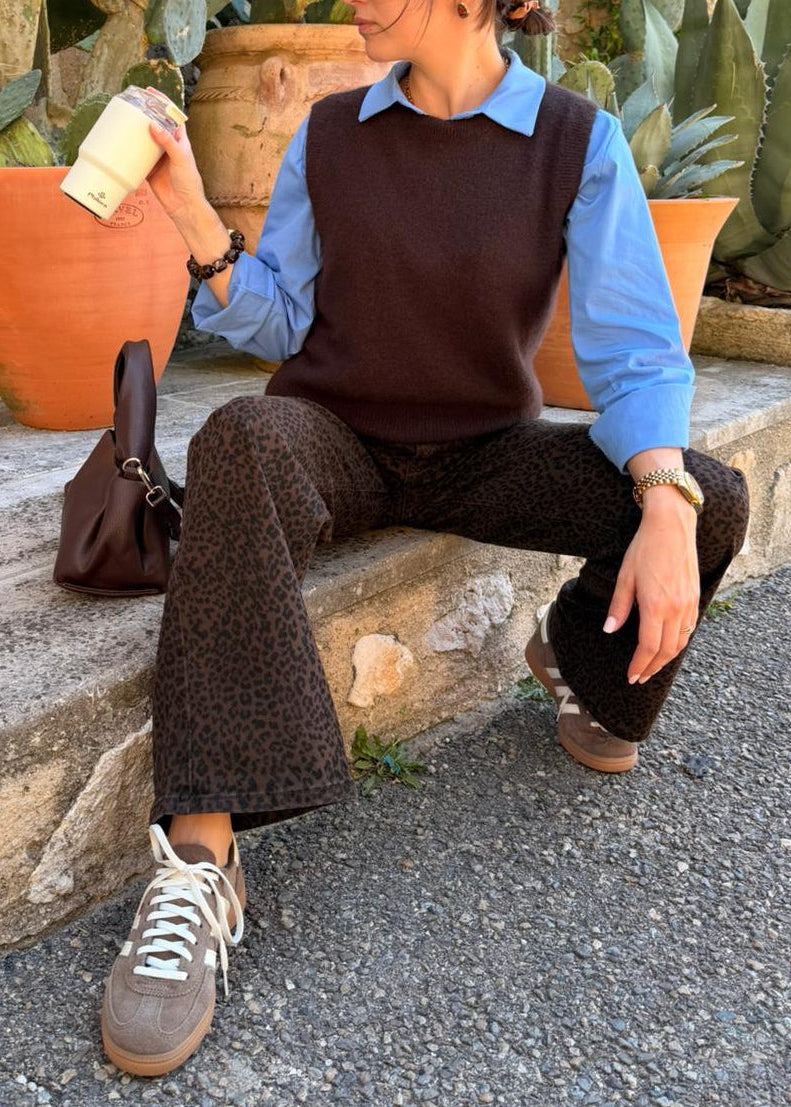 JEANS MAË – LÉOPARD CHOCOLAT