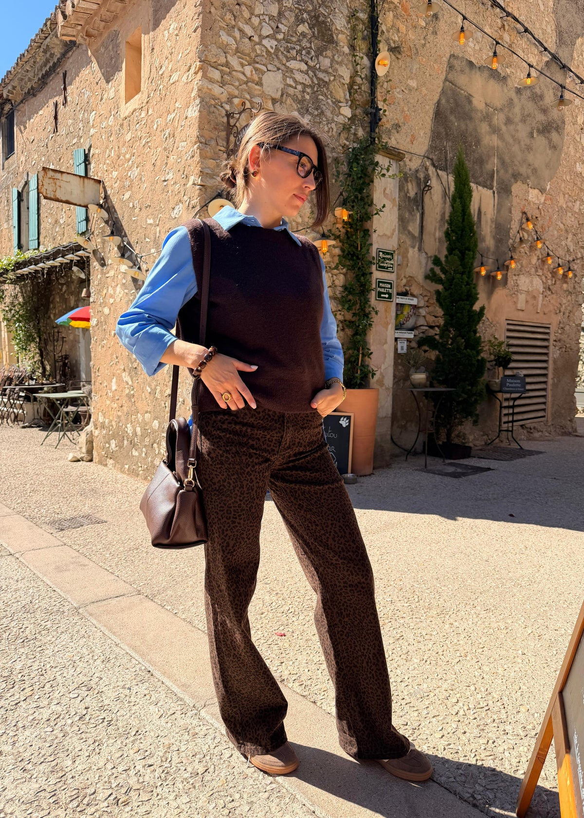 PULL SANS MANCHES MARGOT - CHOCOLAT
