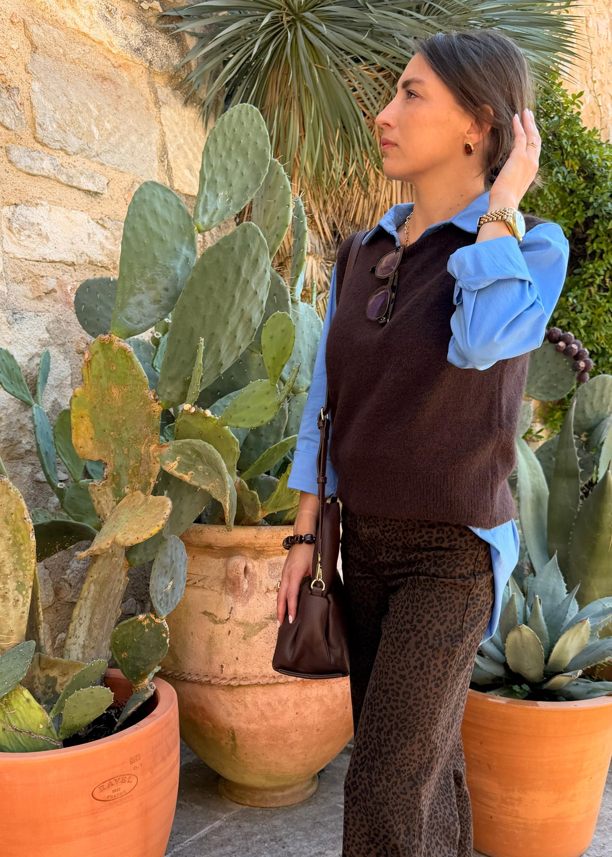 PULL SANS MANCHES MARGOT - CHOCOLAT