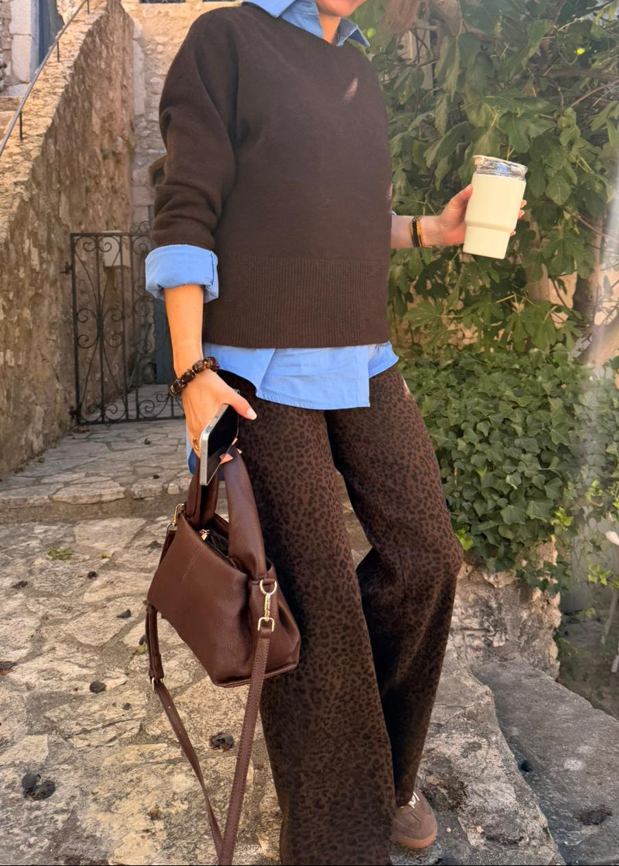 JEANS MAË – LÉOPARD CHOCOLAT