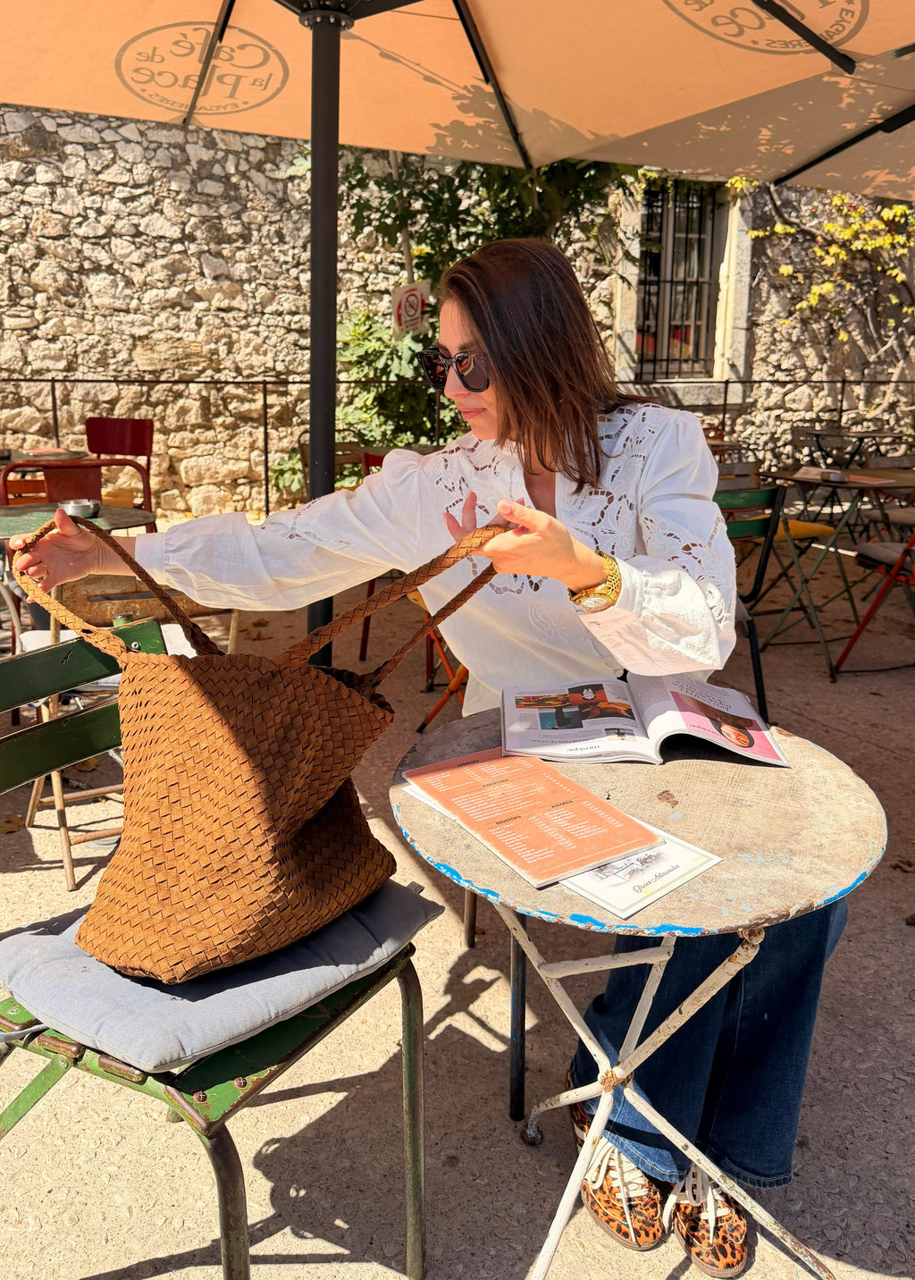 SAC CABAS ET POCHETTE - CAMEL
