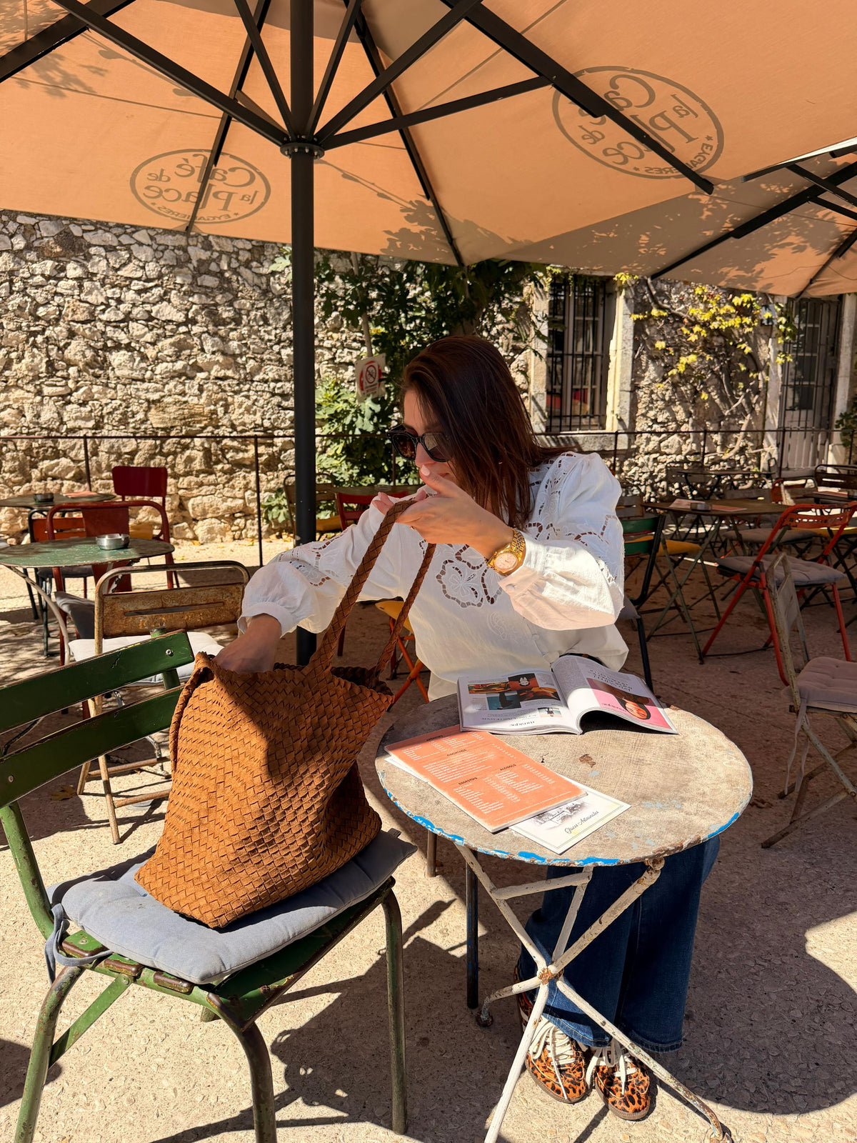 SAC CABAS ET POCHETTE - CAMEL