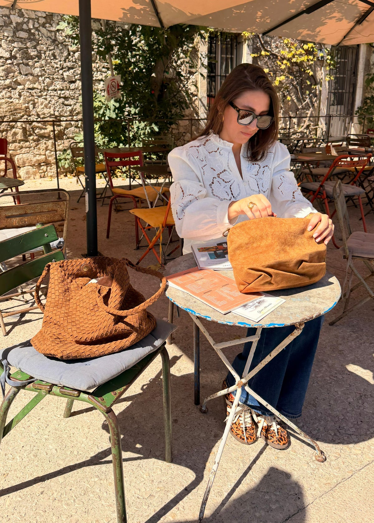 SAC CABAS ET POCHETTE - CAMEL