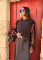 PULL SANS MANCHES MARGOT - CHOCOLAT