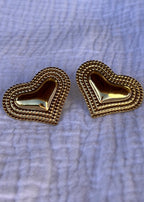 BOUCLES D'OREILLES COEUR - DORÉ