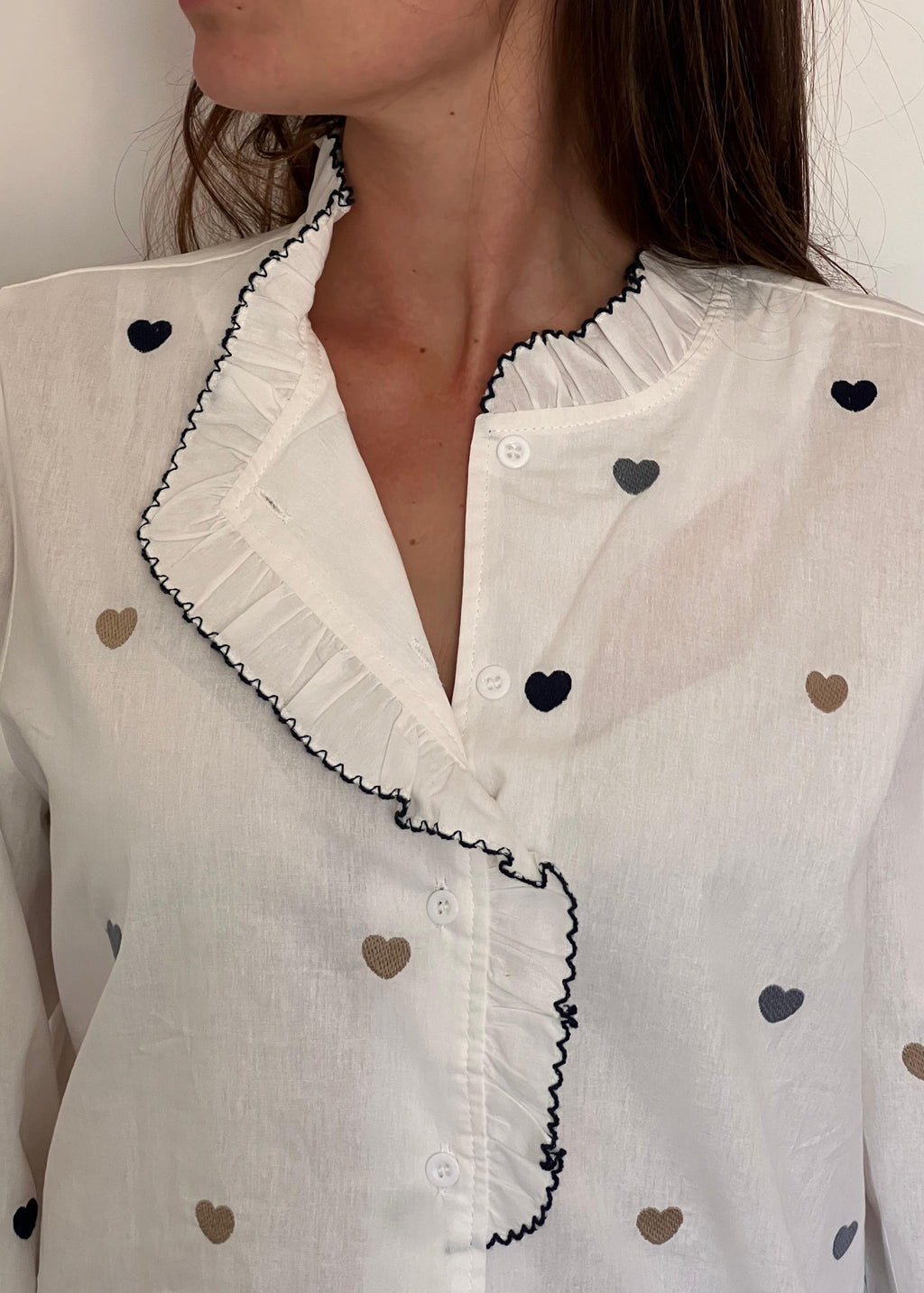 CHEMISE NINA - CŒURS BLEUS