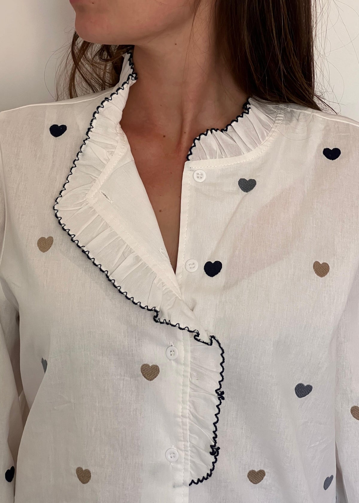 CHEMISE NINA - CŒURS BLEUS