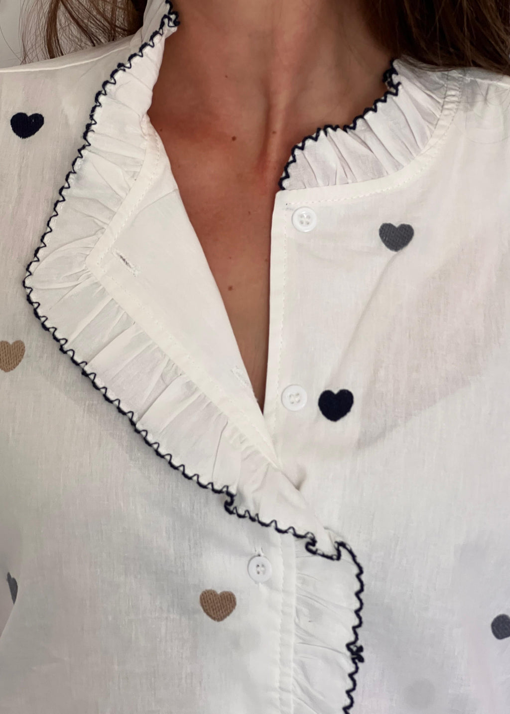 CHEMISE NINA - CŒURS BLEUS